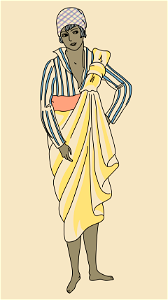 A Dahomean woman of Kotonoo. Free illustration for personal and commercial use.