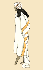 Cloak of a woman of Abyssinia. Free illustration for personal and commercial use.