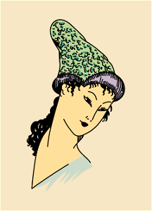Pointed cap from Persian miniatures. Free illustration for personal and commercial use.