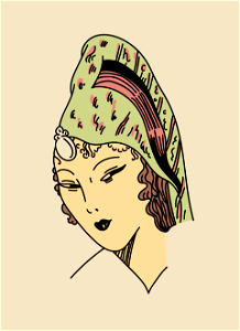 Persian Roof-shaped coiffure. Free illustration for personal and commercial use.