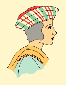 Hindoo Turban in three tiers. Free illustration for personal and commercial use.