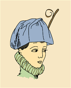 Small beret with more or less regular folds. Free illustration for personal and commercial use.