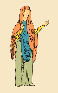Anglo-Saxon VIIIth cent~dress. Free illustration for personal and commercial use.