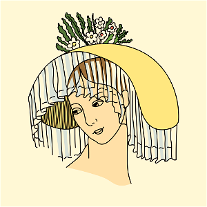 Switzerland. Hat of a Freiburg woman. Free illustration for personal and commercial use.