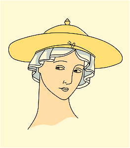 Hat of a woman of the Canton of Vaud (Switzerland). Free illustration for personal and commercial use.
