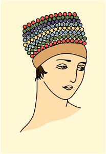 German Switzerland. Swiss headdress. A Freiburg bride. Free illustration for personal and commercial use.