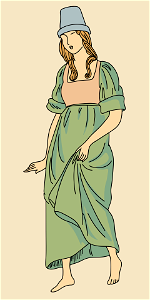 Woman from Venice wearing traditional dress. Free illustration for personal and commercial use.