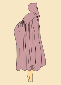 Cloak made of scarlet woollen. Free illustration for personal and commercial use.