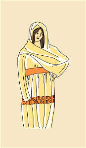 Shawl of a woman of Araucan. Free illustration for personal and commercial use.