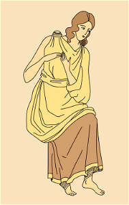 Gallic costume taken from an ancient bronze B.C. 600. Free illustration for personal and commercial use.
