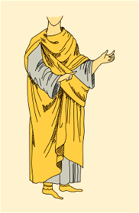 Cloak of a woman of the Court of Dagobert I. A. D. 622-638. Free illustration for personal and commercial use.