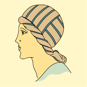 Headdress of a woman of Tournai (Strabon). Free illustration for personal and commercial use.