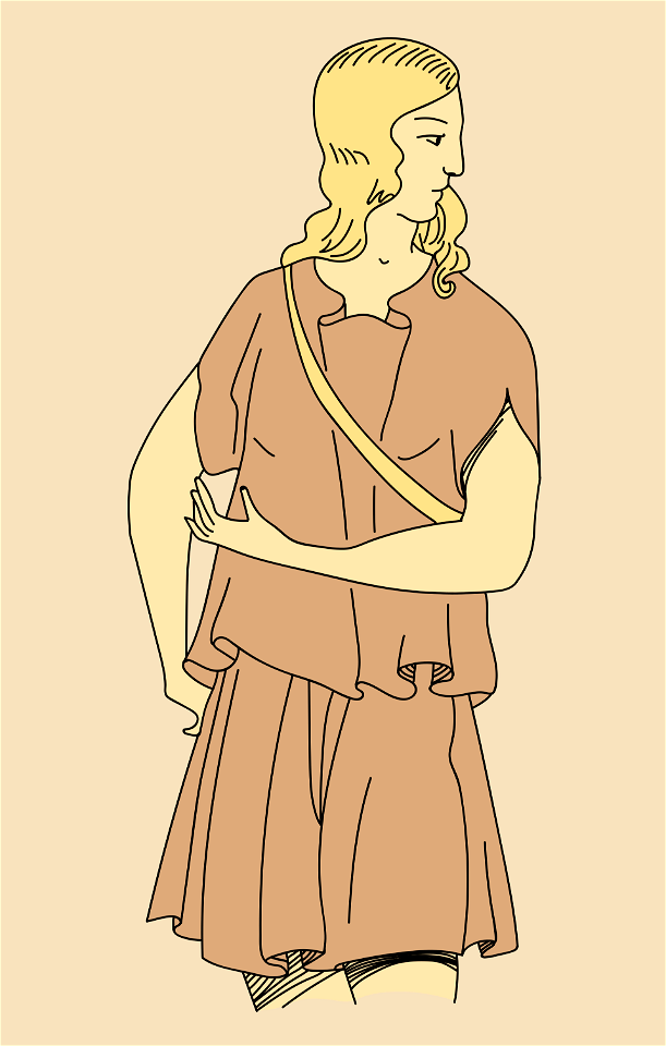 Brown Gallic tunic. Free illustration for personal and commercial use.