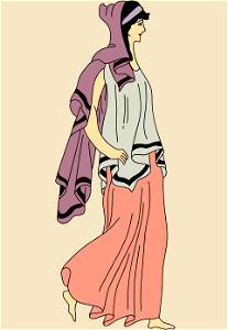 Cloak with tall fringes. Free illustration for personal and commercial use.