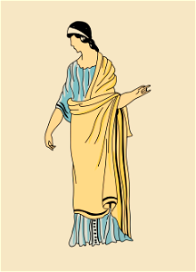 Big Etruscan cloak with fringes. Free illustration for personal and commercial use.