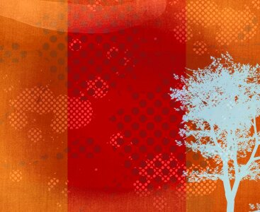 Blue tree halftone. Free illustration for personal and commercial use.