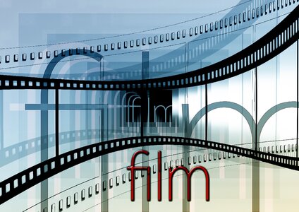 Video cinema stripes. Free illustration for personal and commercial use.