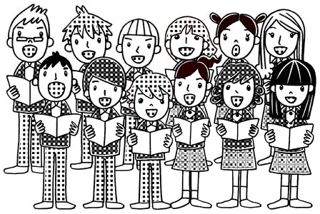 Sing child student. Free illustration for personal and commercial use.