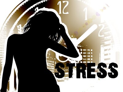 Timer watches stress. Free illustration for personal and commercial use.