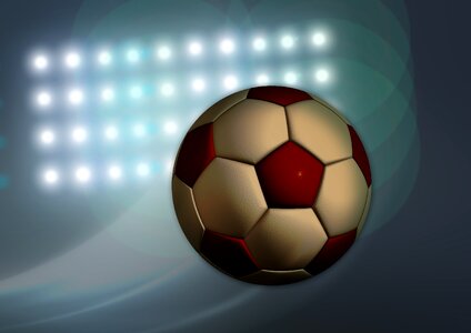 Light shining football. Free illustration for personal and commercial use.
