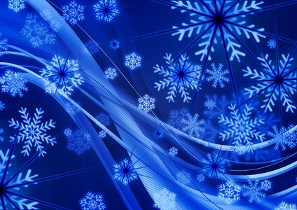 Fractals blue advent. Free illustration for personal and commercial use.
