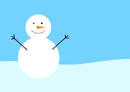 Snowman cold season. Free illustration for personal and commercial use.