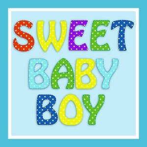 Birth announcement sweet. Free illustration for personal and commercial use.