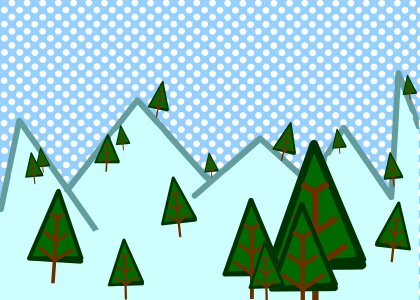Scene trees clip. Free illustration for personal and commercial use.