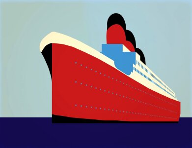 Cruise ship ocean sea. Free illustration for personal and commercial use.
