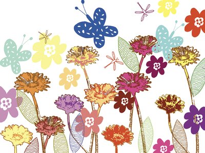 Flower meadow nature colorful. Free illustration for personal and commercial use.