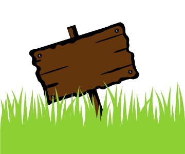 Grass green billboard. Free illustration for personal and commercial use.