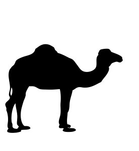 Hump one black. Free illustration for personal and commercial use.