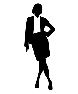 Business woman person black. Free illustration for personal and commercial use.