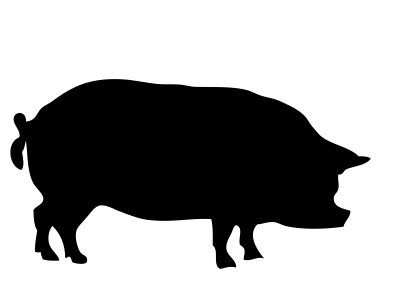 Porky big black. Free illustration for personal and commercial use.