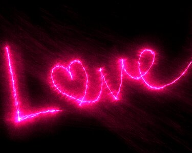 Neon romance romantic. Free illustration for personal and commercial use.