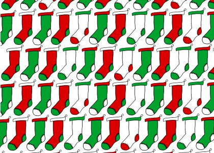 Christmas holiday stockings. Free illustration for personal and commercial use.