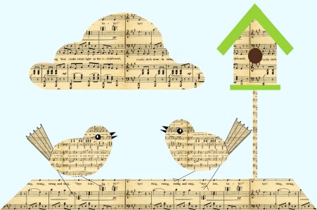 Whimsical music musical. Free illustration for personal and commercial use.