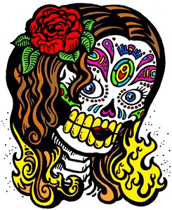 Art tattoo death. Free illustration for personal and commercial use.