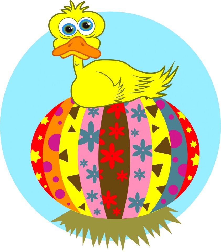 Holidays chick bird. Free illustration for personal and commercial use.