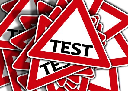 Aptitude test testing experiment. Free illustration for personal and commercial use.