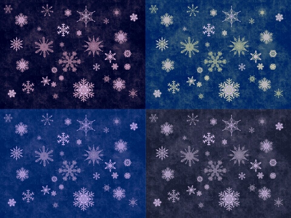 Blue snowflakes pattern. Free illustration for personal and commercial use.