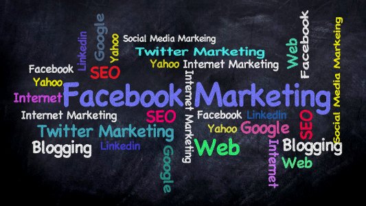 Internet word cloud marketing. Free illustration for personal and commercial use.