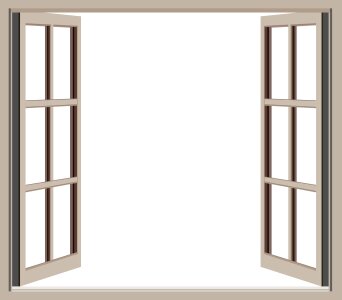 Window frame open window blank. Free illustration for personal and commercial use.