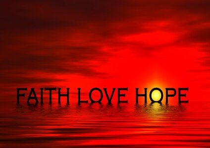 Faith love hope. Free illustration for personal and commercial use.
