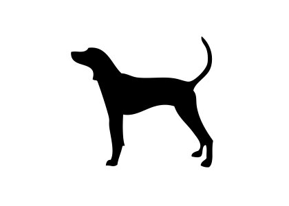 Canine pet black. Free illustration for personal and commercial use.