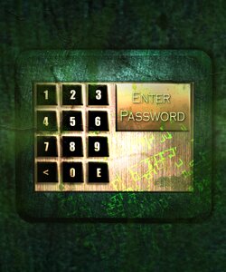 Access password data. Free illustration for personal and commercial use.