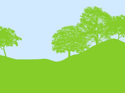 Green grass hill. Free illustration for personal and commercial use.