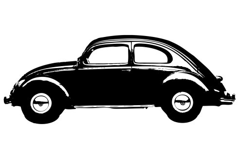 Beetle volkswagen beetle black. Free illustration for personal and commercial use.