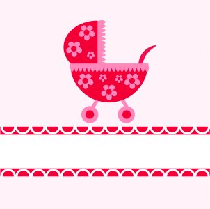 Baby girl pink. Free illustration for personal and commercial use.