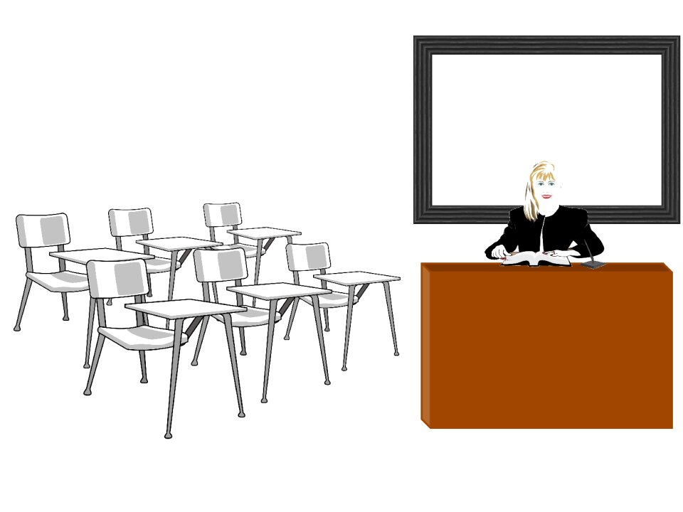 School student teaching. Free illustration for personal and commercial use.